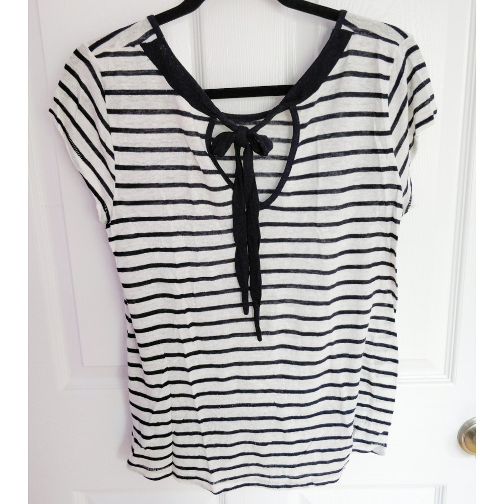 H&M Bow Back Striped Top